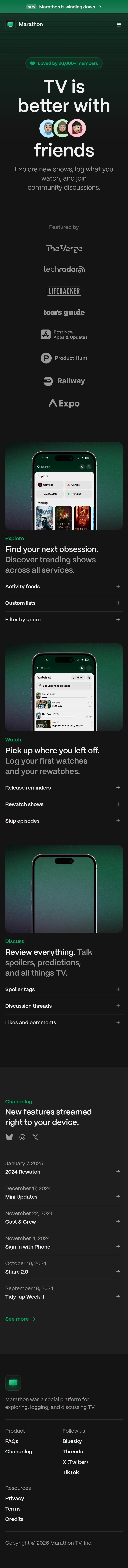 Marathon | TV is better with friends, mobile screenshot